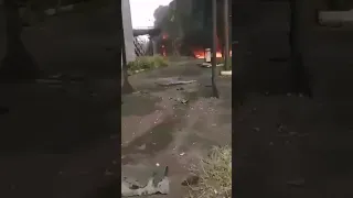 Пожежа в Авдіївці, Донецька область після обстрілу військами РФ