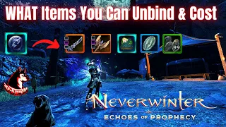 Neverwinter Mod 21 - BIND TEST & What Items You Can UNBIND Tokens COST Northside