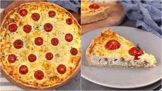 Cherry tomatoes and chicken quiche: a savory cake to try for a tasty lunch!