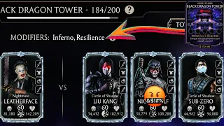 Black Dragon Tower Fatal Battle 184 , 185 & 189 MK Mobile | Talent Tree | Nightwolf 😭| Ni8MARE