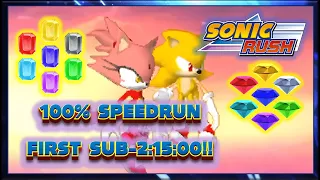 Sonic Rush - 100% (All Stories) Speedrun 2:13:08 RTA