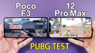 Xiaomi Poco F3 vs iPhone 12 Pro Max PUBG MOBILE TEST | Snapdragon 870 vs A14 Bionic PUBG TEST🔥