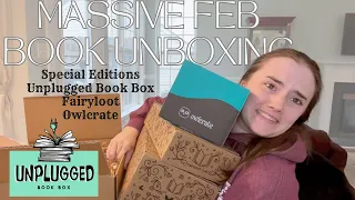 February 2024 Massive Book Unboxing || Unplugged Special Edition, Owlcrate, and Fairyloot