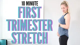 10 Minute First Trimester Pregnancy Stretch + Mobility - relieve tight muscles during pregnancy