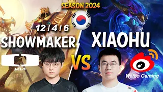 DK ShowMaker vs WBG Xiaohu - ShowMaker AZIR vs Xiaohu AURELION SOL Mid - Patch 14.9 KR Ranked MASTER