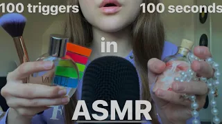 ASMR 100 triggers in 100 seconds