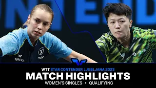 Linda Bergstrom vs Huang Yi-Hua | WS Qual | WTT Star Contender Ljubljana 2023