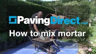 How to mix mortar for patio paving