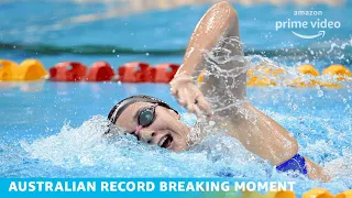 Ariarne Titmus Australian Record Breaking Moment | 2021 Australian Swimming Trials | Amazon Original
