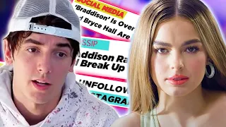 Bryce Hall REVEALS BREAKUP DETAILS with ex Addison Rae after KISS DRAMA + she REACTS to BF RUMORS