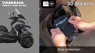 LabelBike® 3D STICKERS door protections compatible with Yamaha Tricity 300 Scooter