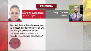 Primicia: Noticias Uno tiene grabación de 'Caya' Daza con abogado Cadena