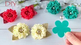 Красивые Резиночки Цветы из фоамирана Своими руками Diy Eva foam flowers Tutorial foam sheets craft