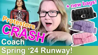 Protesters CRASH Coach Spring 2024 Runway Show + A Peek at the New Bags || Autumn Beckman