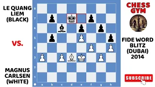 Magnus Carlsen vs Le Quang Liem. FIDE World Blitz (Dubai) 2014.