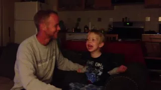 Boy Screams Gibberish ABC's to Win Race Against Dad