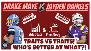 🧐Drake Maye vs Jayden Daniels Breakdown! Who's BETTER at What? Who Has Higher Ceiling/Floor? TRAITS!