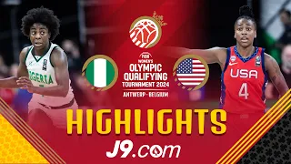World champ USA in cruise control against Nigeria | J9 Highlights | FIBA Women's OQT 2024