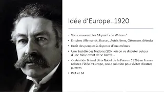 Terminale Bac Pro : Histoire "Idée d'Europe au XXème siècle" - Géographie " l'UE et ses territoires"