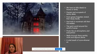 Class VIII, English: Haunted Houses Poem