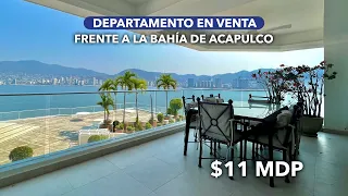 Departamento en venta frente a la bahía de Acapulco. Condominio con muelle y acceso al mar.