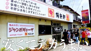 Mega Cheap! One person serving of Jumbo Gyozas is 650 grams, Home made ramen from 400 yen!