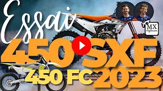 Essai 450 KTM SXF 2023 & 450 FC Husqvarna 2023 - La PUISSANCE AVEC MAÎTRISE