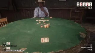 RDR2 John Marston playing poker in tumbleweed