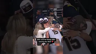 Jokic immediately went to celebrate with his family after winning WCF MVP 🏆