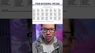 What the food is like inside Federal Prison #shorts #foryou #funfacts
