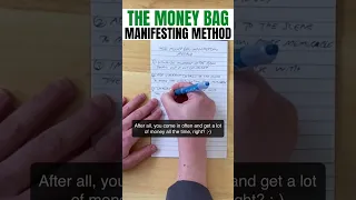 Manifest Money With 'The Money Bag' Method :-) #lawofattraction #shorts