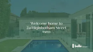 Belle Property Presents 2A Higinbotham Street BRIGHTON