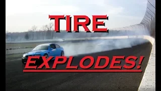 Tire Explosion at Raceway Park Englishtown NJ