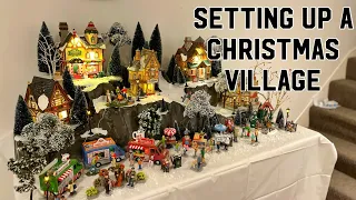 How to build  a Christmas Village | Christmas Village display ideas | Lemax Christmas Village set up