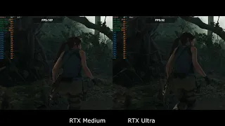 Shadow of the Tomb Raider RTX Ultra Vs Medium DLSS on 3440x1440