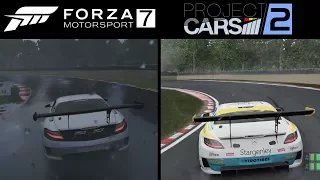 Forza Motorsport 7 vs Project Cars 2 COMPARISON (Graphics, sound, rain, night...)