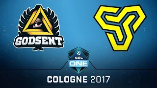 CS:GO - Godsent vs. Space Soldiers [Cbble] Map 1 - Semifinal - ESL One Cologne 2017 EU Qualifier