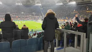 ROMA Sampdoria  1 a 0 di Shomurodov .22 Dicembre 21  stadio esplode dopo il Goal