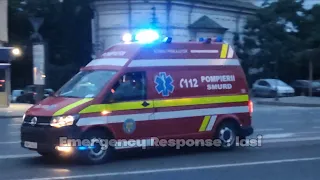 Ambulanța SMURD B2 EPA Volkswagen T6 Arrives At Hospital Urgently | Iași