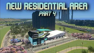 Cities Skylines: New Residential Area Part 4 🏙️ | Park and Shopping Mall Build!