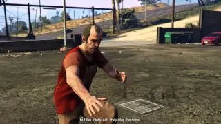 GTA V Flying Trevor cutscene funny glitch