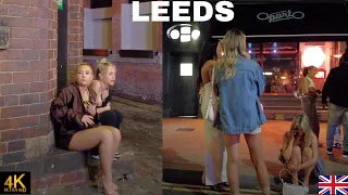 LEEDS CITY ENGLAND NIGHTLIFE WALK