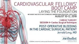 Post-operative Bleeding in the Cardiac Surgical Patient (Jerrold Levy, MD)