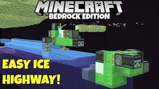 Minecraft Bedrock: Easy Frosted Ice Highway Tutorial! MCPE Xbox PC
