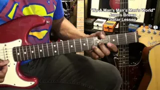 James Brown It's A  Man's Man's Man's World Electric Guitar Lesson @EricBlackmonGuitar