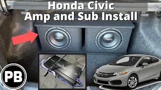 2012 - 2015 Honda Civic Amp and Sub Install