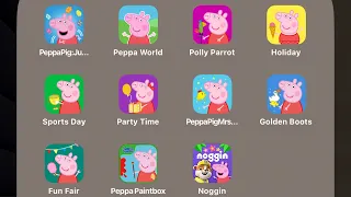 All 10 Peppa Pig Mobile Games (iOS,Android) Polly Parrot,Jump & Giggle,Fun Fair,Peppa Paintbox