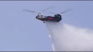 Chinook CH-47 Helicopter Water Supply Operation