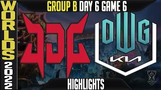 JDG vs DK Highlights | Worlds 2022 Day 6 Group B Game 6 | JD Gaming vs Damwon KIA