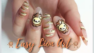 BEGINNER FRIENDLY LIONS EASY NAIL ART TUTORIAL || UNBOXING NEW BORN PRETTY GEL POLISH 🥰